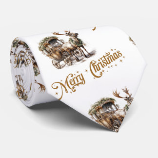 Elegant classic pastel green and gold Christmas Neck Tie