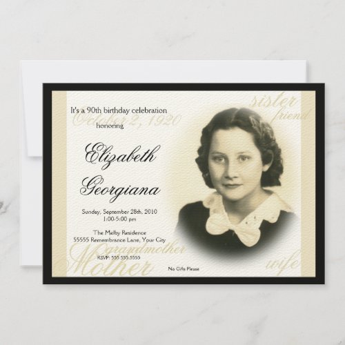 Elegant Classic Photo Invitation 2