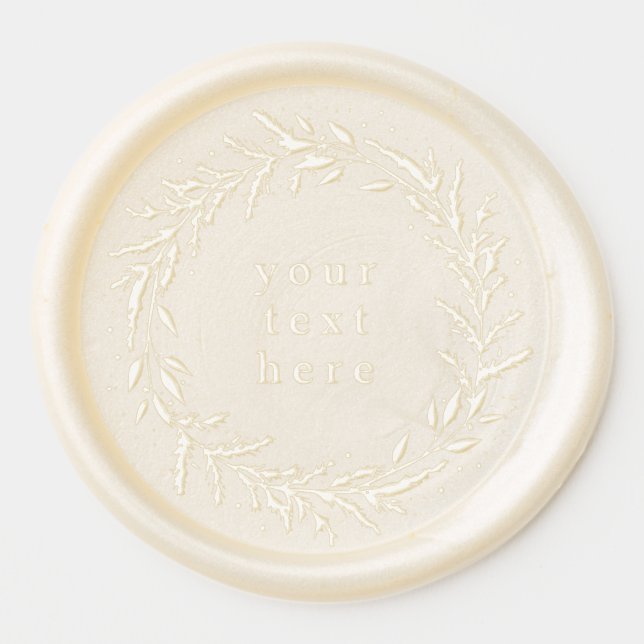 Elegant Classic Pine Wreath Christmas Holiday Wax Seal Sticker (Front)