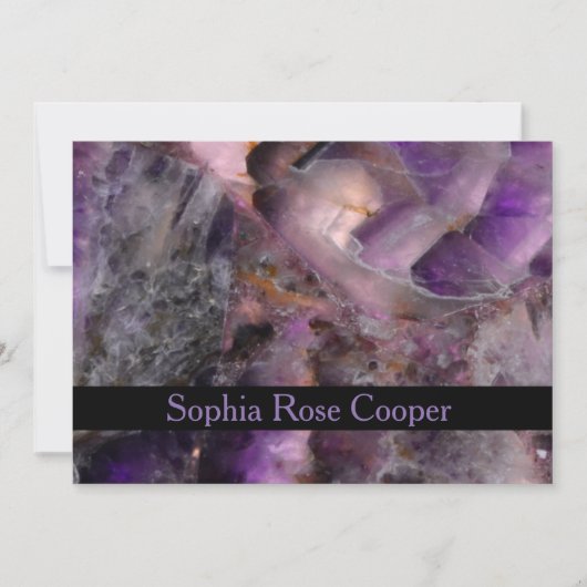 Elegant classic Purple Quartz pattern (Front)