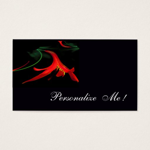 Customizable Elegant Classic Red Lily Unique / House-of-Grosch Business Cards