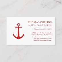 Elegant Classic Red Nautical Anchor Logo