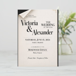 Elegant Classic Royal Wedding Invitation | Luxury