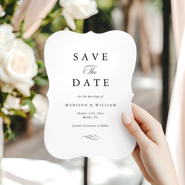 Elegant Classic Save the Date Announcement Card (Creator Uploaded)