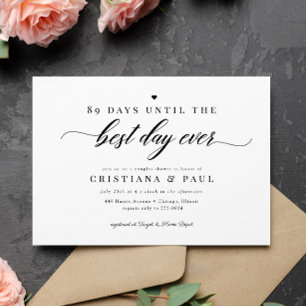 Elegant Classic Script Couples Bridal Shower Invitation