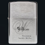 Elegant Classic Script Monogram Name Groomsmen Zippo Lighter<br><div class="desc">Elegant Classic Script Monogram Name Groomsmen Zippo Lighter. Groomsman Vintage Monogram And Name And Date Classic Zippo Lighter. Add that extra special touch with a monogrammed initial and the name and date specially for your groomsman. Click personalize this template to customize it quickly and easily. 30 Day Money Back Guarantee....</div>