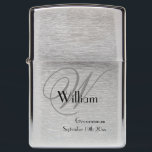 Elegant Classic Script Monogram Name Groomsmen Zippo Lighter<br><div class="desc">Elegant Classic Script Monogram Name Groomsmen Zippo Lighter. Groomsman Vintage Monogram And Name And Date Classic Zippo Lighter. Add that extra special touch with a monogrammed initial and the name and date specially for your groomsman. Click personalize this template to customize it quickly and easily. 30 Day Money Back Guarantee....</div>