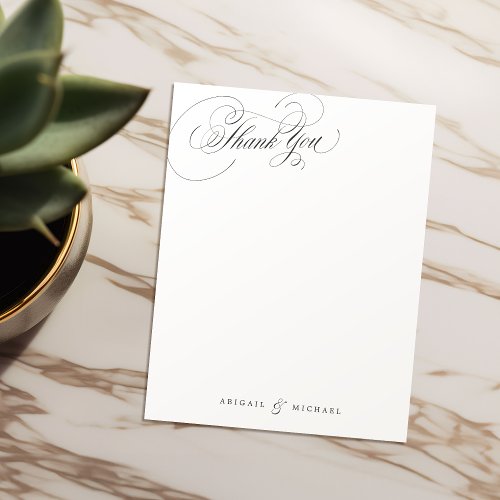 Elegant classic script personalized Stationery Note Card