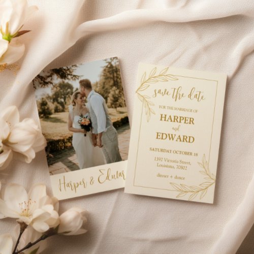 Elegant Classic Script Photo Wedding Invitation