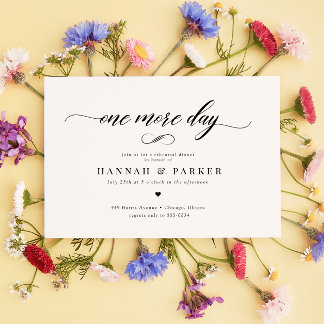 Elegant Classic Script Rehearsal Dinner Invitation