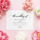 Classic Elegant Script Wedding Invitation