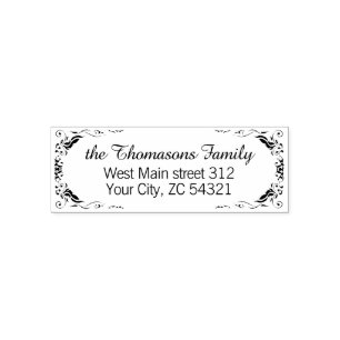Elegant Classic Scroll Pattern Self-inking Stamp