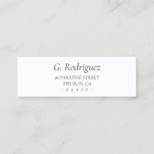 Elegant Classic Serif Font . Address 05 . Mini Business Card