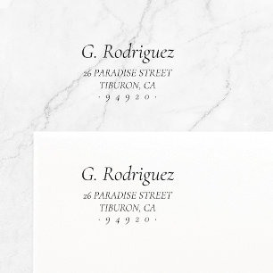 Elegant Classic Serif Font . Return Address 05 . Self-inking Stamp