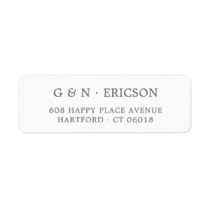 Elegant Classic Silver Gray Wedding Return Address Label