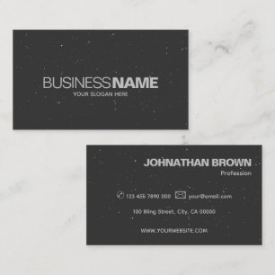 Elegant Classic Simple Black Gray Sparkle Glitter Business Card