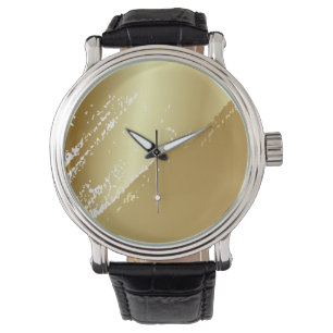Elegant Classic Simple Gold Teal Men's    Watch