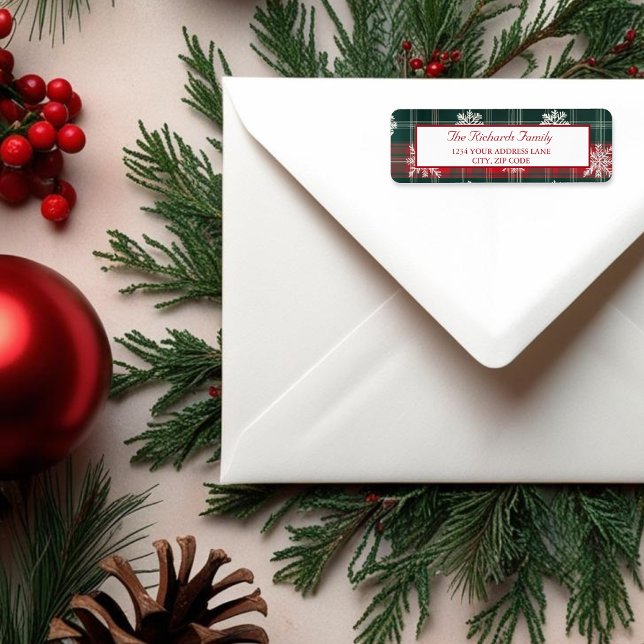 Elegant Classic Snowflakes Holiday winter return  Label (Elegant Classic Snowflakes Holiday winter return Label)