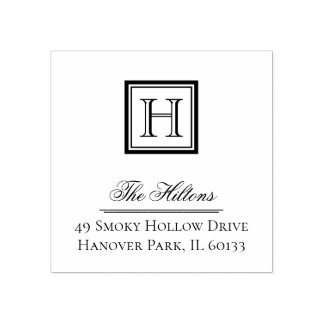 Elegant Classic Square Monogram Stamp