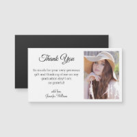 elegant classic thank you graduation photo magnet