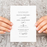 Elegant Classic Traditional Wedding Invitation<br><div class="desc">Elegant Classic Traditional Wedding Invitation</div>