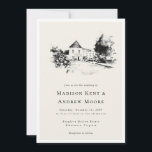 Elegant Classic Upload Your Wedding Venue Sketch  Invitation<br><div class="desc">Announce your big day with timeless style using this Elegant Classic Wedding Venue Sketch Invitation. Designed with a refined yet modern aesthetic, this template allows couples to upload a custom sketch of their wedding venue, adding a uniquely personal touch to their invitation. With fully customizable text templates, it's easy to...</div>