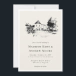Elegant Classic Upload Your Wedding Venue Sketch  Invitation<br><div class="desc">Announce your big day with timeless style using this Elegant Classic Wedding Venue Sketch Invitation. Designed with a refined yet modern aesthetic, this template allows couples to upload a custom sketch of their wedding venue, adding a uniquely personal touch to their invitation. With fully customizable text templates, it's easy to...</div>