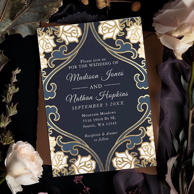 Elegant Classic Victorian Wedding Invitation (Creator Uploaded)