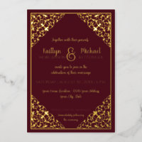 Acrylic Wedding Invitation With Envelope, Elegant Green Invitations, Unique  Invites, Real Foil, Personalized Card - Yahoo Shopping