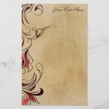Elegant Classic Vintage Floral Stationary Stationery by oddlotpaperie at Zazzle