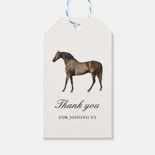 Elegant Classic Vintage Horse Race Derby Party Gift Tags