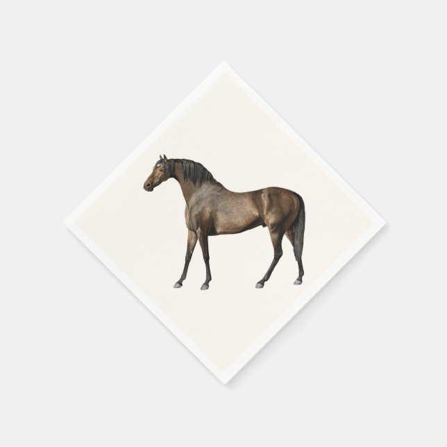 Elegant Classic Vintage Race Horse Equestrian Napkins (Corner)