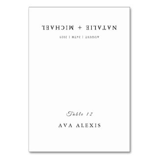 Elegant Classic Vintage Wedding Place Card