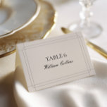 Elegant Classic Vintage Wedding Place Card<br><div class="desc">Introduce timeless elegance to your wedding reception with the MIA Elegant Classic Vintage Wedding Place Card. This beautifully designed place card features intricate details and refined typography, setting the tone for a sophisticated dining experience. The neutral color palette and classic design make it a perfect fit for various wedding themes....</div>