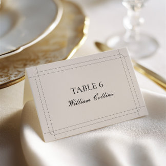 Elegant Classic Vintage Wedding Place Card