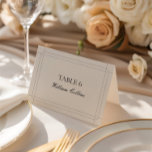 Elegant Classic Vintage Wedding Place Card<br><div class="desc">Introduce timeless elegance to your wedding reception with the MIA Elegant Classic Vintage Wedding Place Card. This beautifully designed place card features intricate details and refined typography, setting the tone for a sophisticated dining experience. The neutral color palette and classic design make it a perfect fit for various wedding themes....</div>