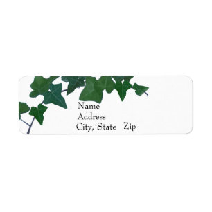 Elegant classic watercolor Green English Ivy Label