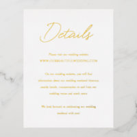 Elegant Classic Wedding Enclosure Card