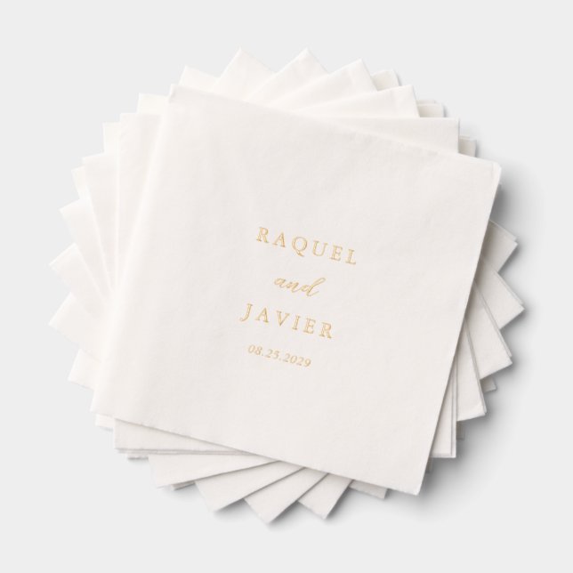 Elegant Classic Wedding Foil Napkins (Insitu (Stacked))