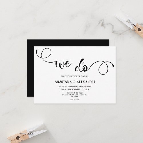 Elegant classic wedding invitation invitation