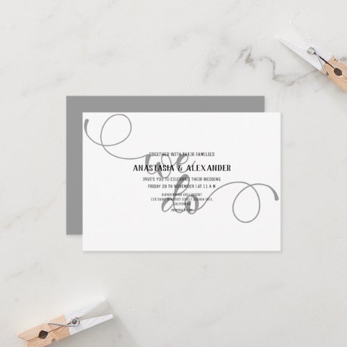 Elegant classic wedding invitation invitation