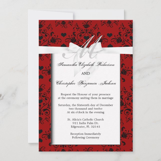 Elegant Classic Wedding Invite (Front)