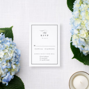 Elegant Classic Wedding Letterpress RSVP Cards