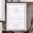 Elegant Classic Wedding Letterpress RSVP Cards