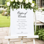 Elegant Classic Wedding Order of Events Foam Board<br><div class="desc">Elegant Classic Wedding Order of Events Foam Board</div>
