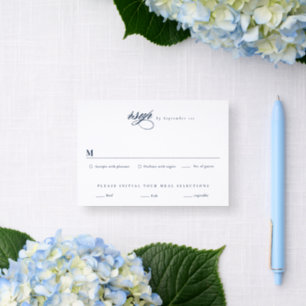 Elegant Classic Wedding RSVP Letterpress Cards