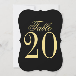Elegant Classic Wedding Table Number