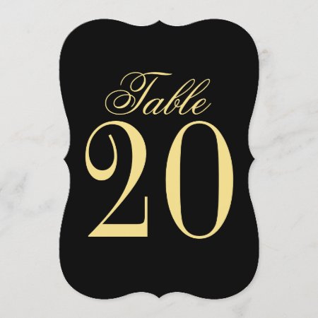 Elegant Classic Wedding Table Number