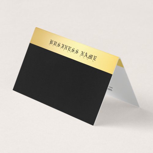 Elegant Classic Wedding Text Black Gold Simple Business Card