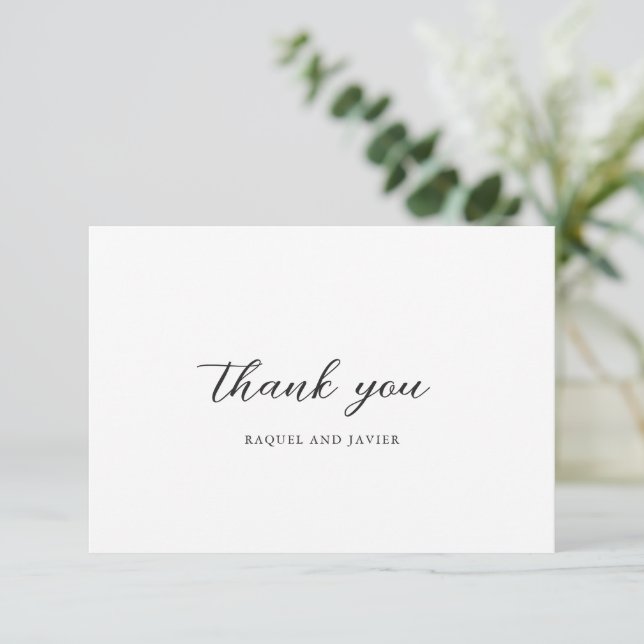 Elegant Classic Wedding Thank You Card (Standing Front)